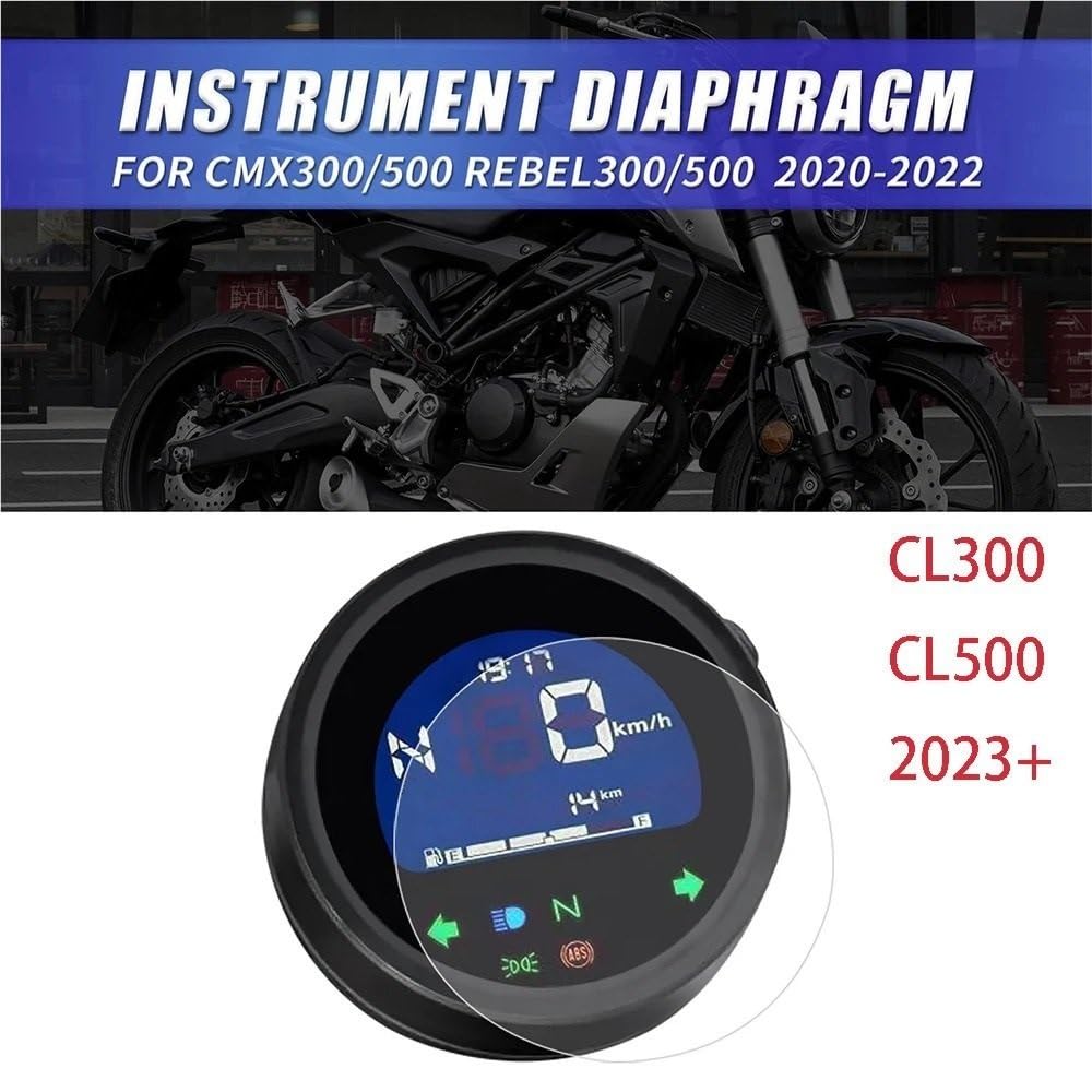 Pellicola AntiGraffio per Tachimetro Moto per H&Onda Rebel 500 CMX500 CMX300 Rebel 300 2020-2022 CL300 CL500 2023 + Quadro Strumenti Pellicola di Protezione AntiGraffio(1 PCS)