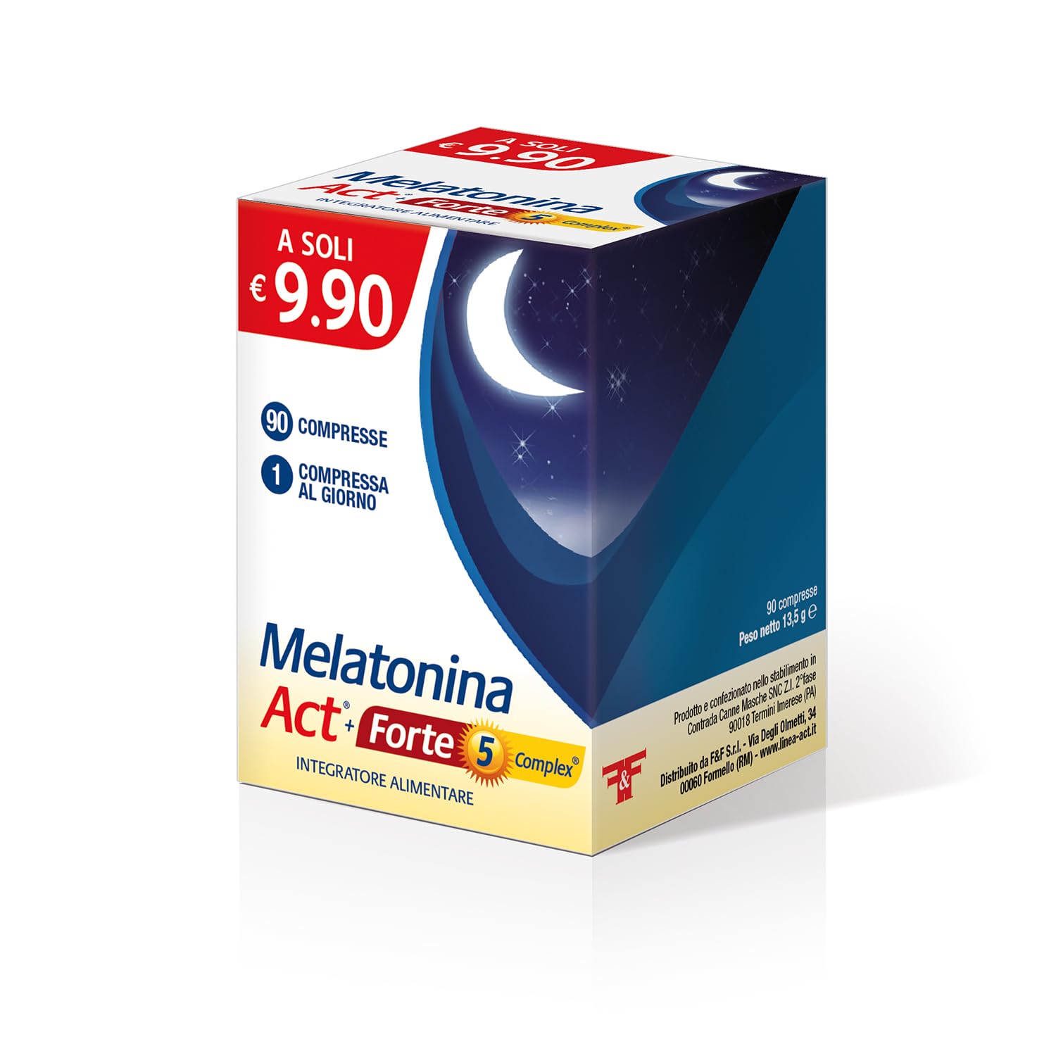 F&f Melatonina Act+ft 5 Comp 90cpr