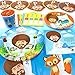 Bob Ross and Friends, Art & Painting Party Supplies (Standard) with Woodland Creatures, Birthday Party Theme, 66 Piece Kit