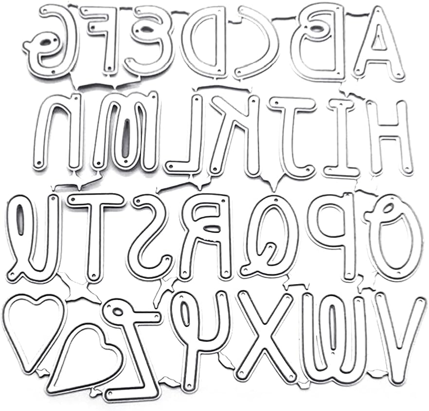 Embossing Art Letter Set Stencil Carbon Steel, Album Paper Card Printing for Scrapbooking Making Embossing Stencils for Card Making
