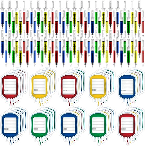 Maitys 96 Pcs Nurse Gifts Syringe Pens Sticky Notes Halloween Party Favors