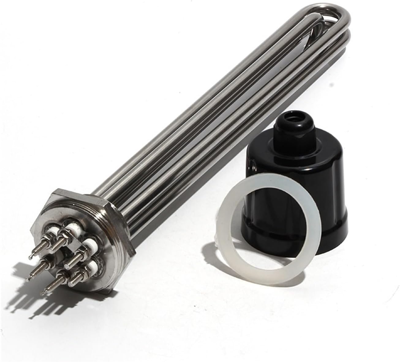 Full 304 Stainless Steel Water Heating Element 1 1/4" Electric Immersion Heater for Solar Water Tank 220V 380V(Option 1,220V_3KW 190MML)