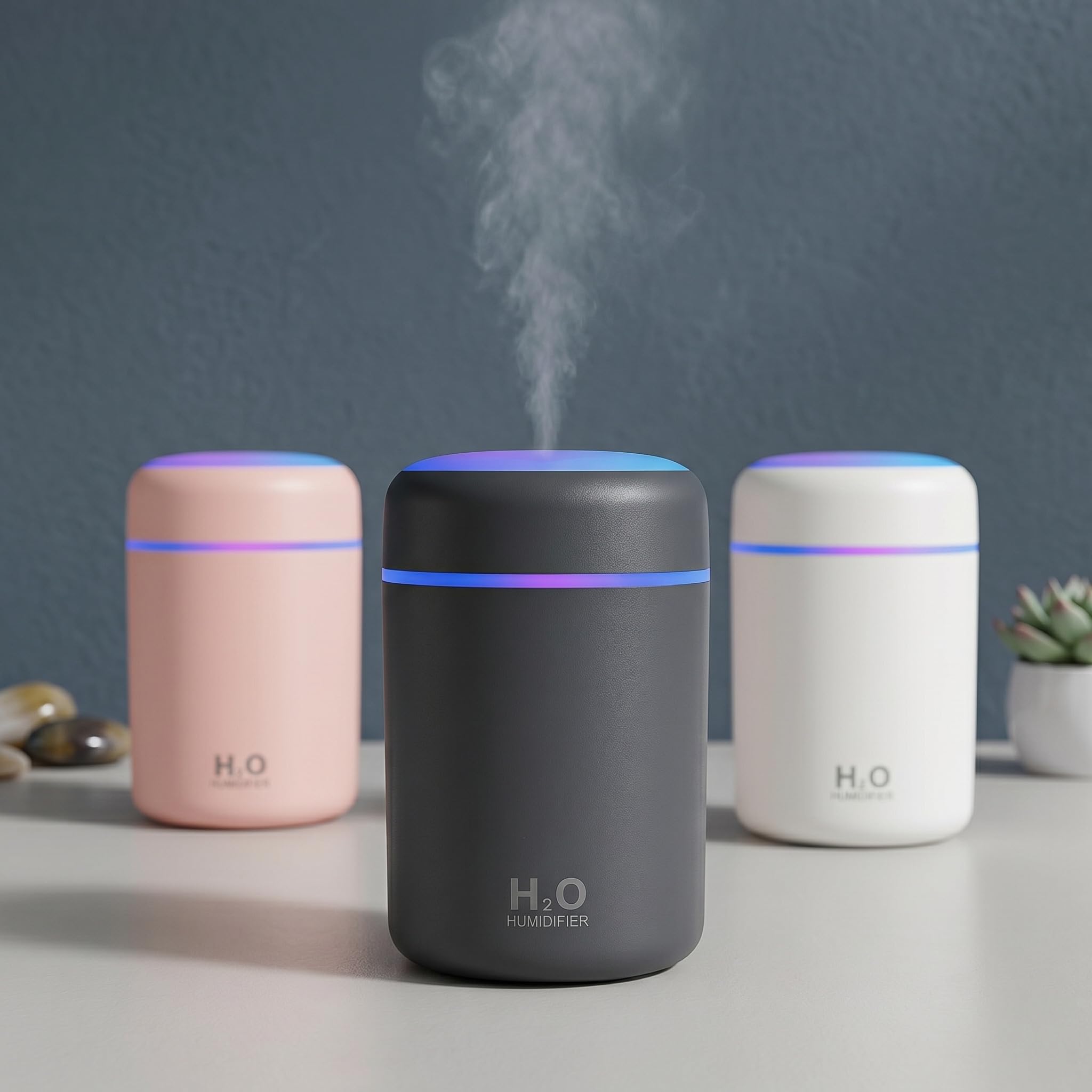 DOOMSDAY 300ML Mini Humidifier with RGB Night Light | USB Portable Ultrasonic Cool Mist Humidifier | Dual Spray Modes, Auto Shut-Off, Silent Operation for Bedroom Office Car-image-16