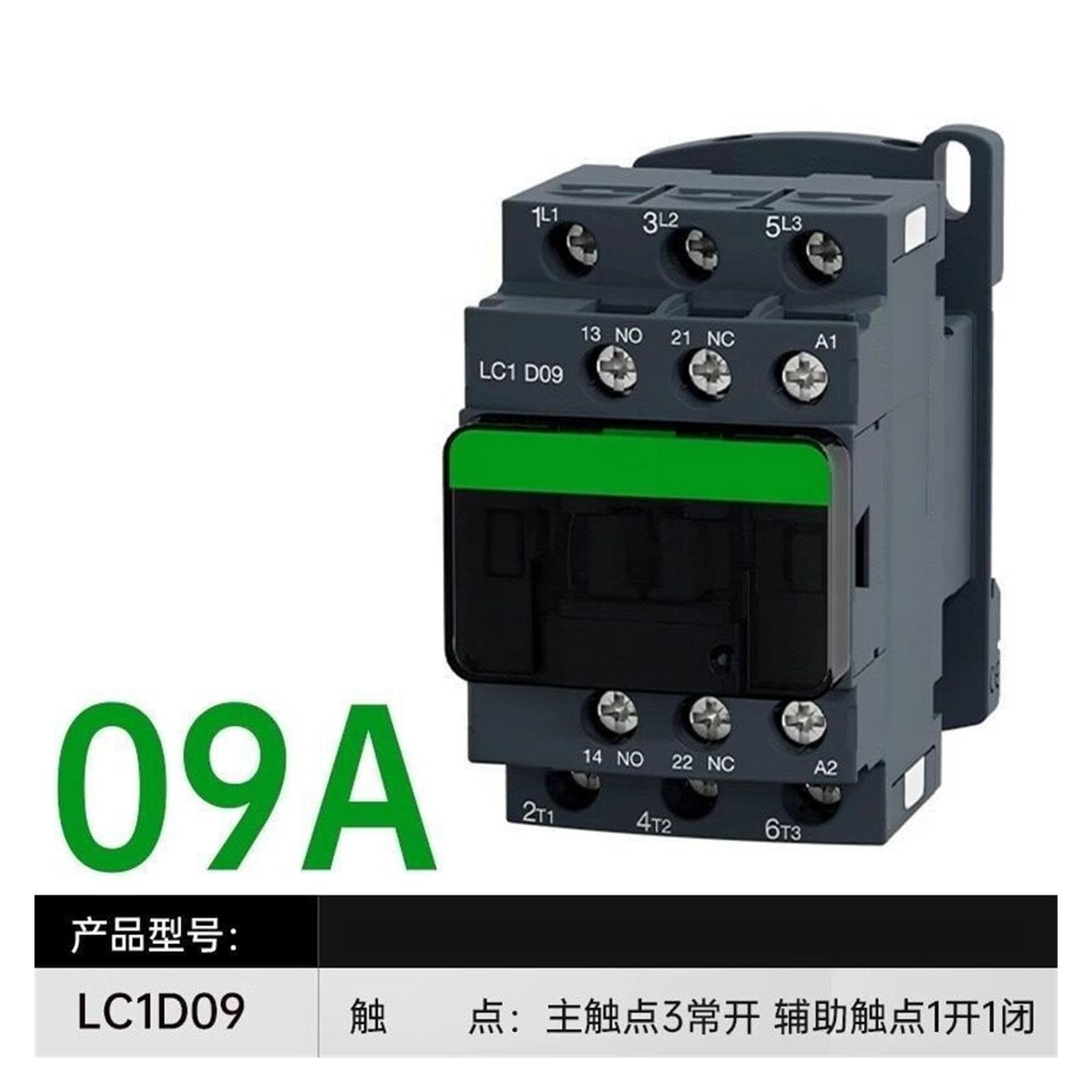 LC1D-09 3 Contactor de CA normalmente abierto AC24V