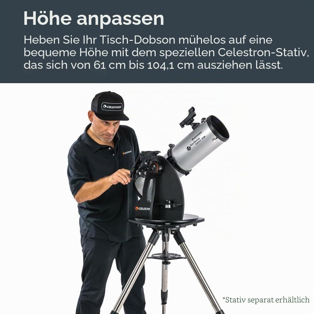 Celestron 22481 StarSense Explorer 130 mm Tisch-Dobson-Teleskop mit Smartphone-App-Unterstützung Funktioniert mit der StarSense-App - kompatibel mit iOS/Android