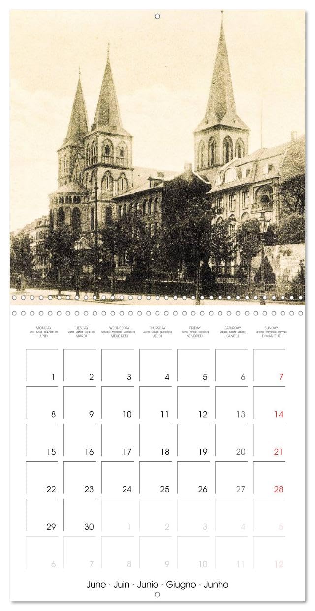 Cologne autrefois : Cartes postales historiques de la ville (Calendrier mural carré 2026 30x30 cm) Calendrier double avec une page pour vos prises de notes: Cologne : Tradition et histoire de la ville