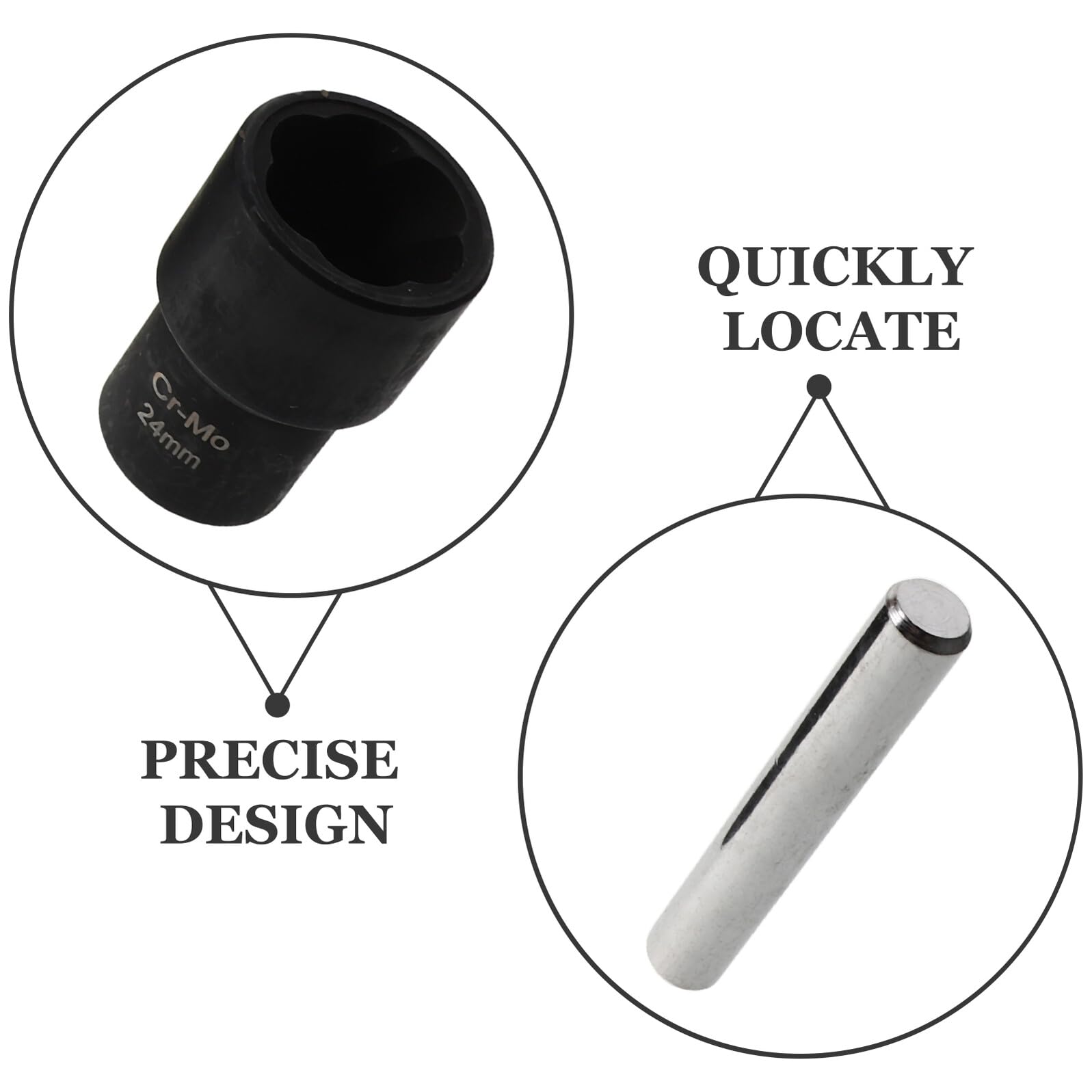iplusmile Set 6 Bussole Estrattori Dadi e Bulloni Danneggiati in Acciaio Cromo-Molibdeno Strumento Antiscivolo per Rimozione Viti Arrotondate Utensile Manuale per Officina Riparazione