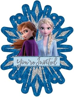 Amscan Â©Disney Frozen 2 Jumbo Deluxe Paper Invitation Cards - 6