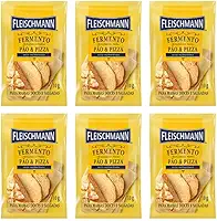 Kit 6 Fermento Biológico Pão e Pizza Seco Fleischmann 10g