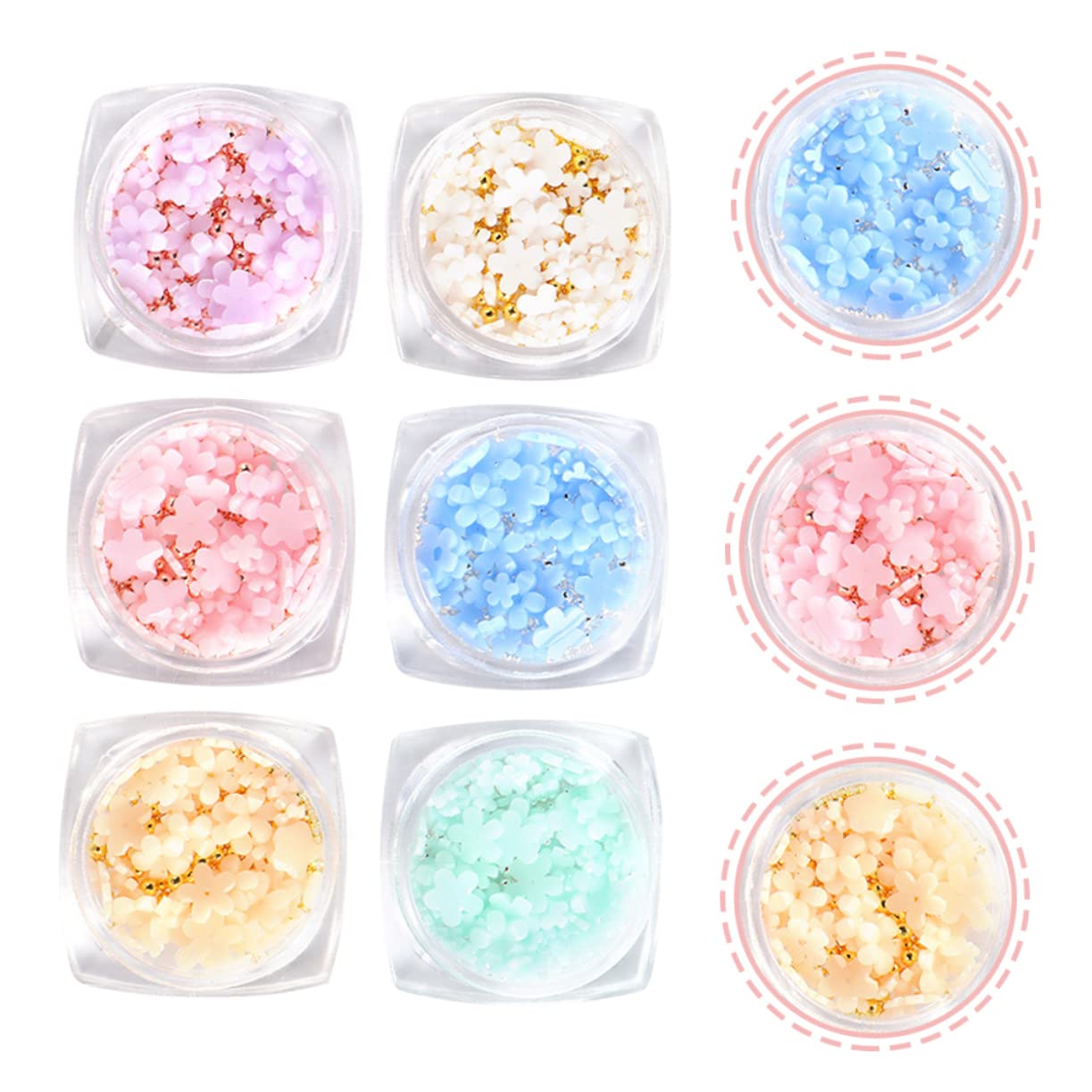FRCOLOR Charms De De Résine Pour Nail Art Boîtes De Décorations Manucure Accessoires Pour Et Petits Doigts