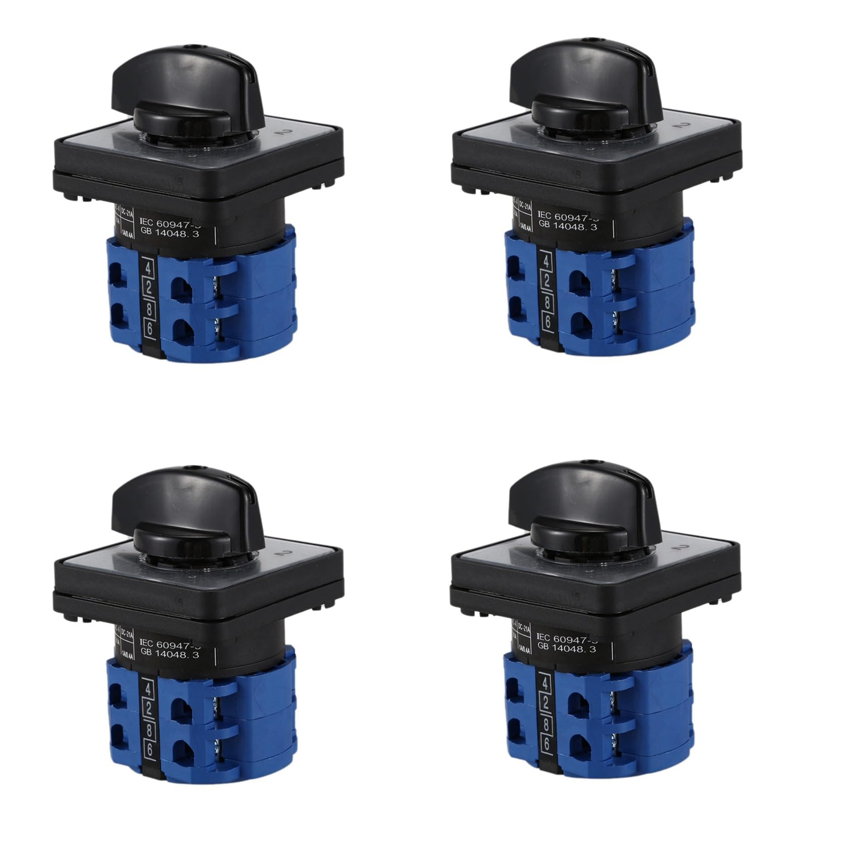 Jnchdghwa As Shown 4X Ac 440V 240V On/Off/On Universal Change Over Rotary Cam Switch