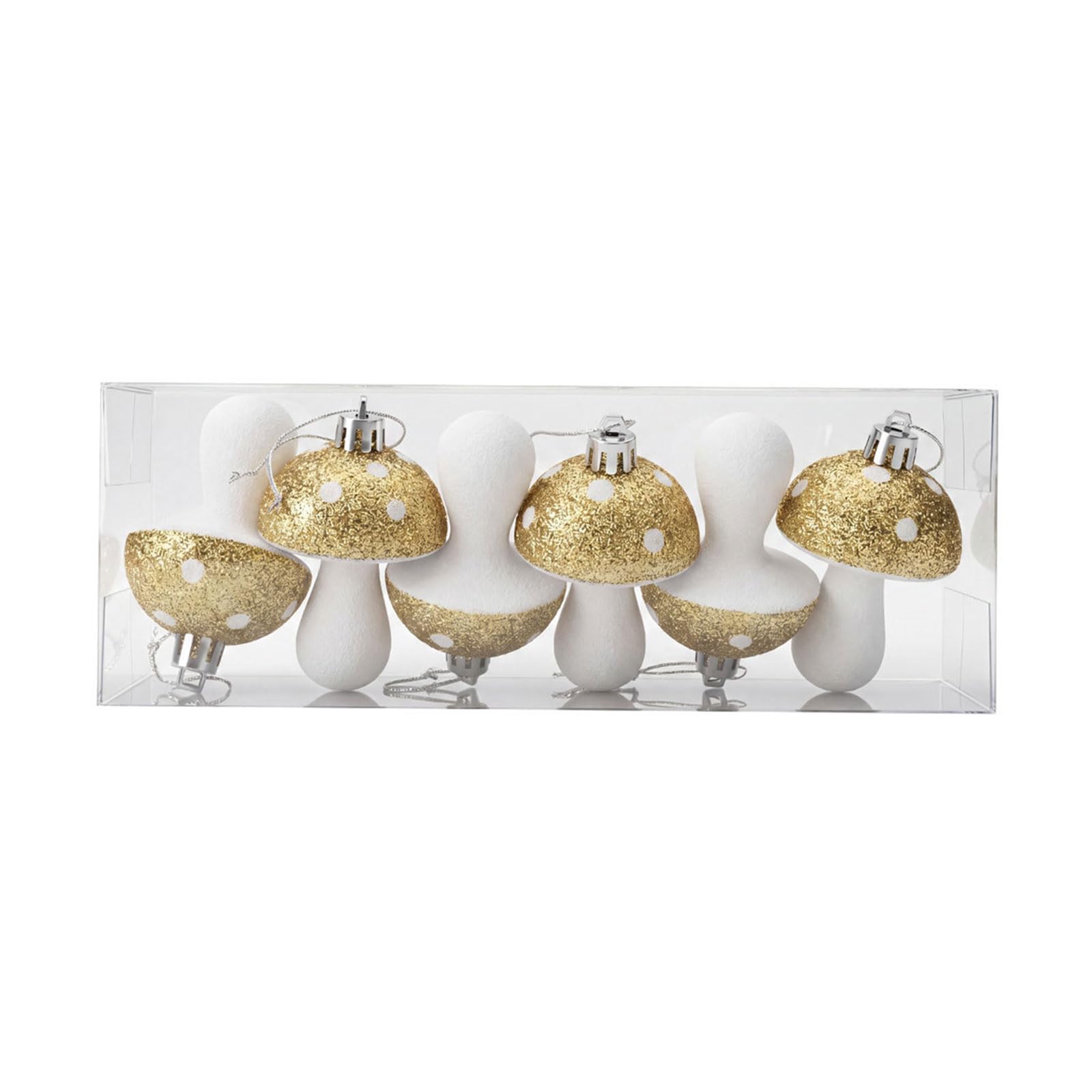 Mushroom Christmas Tree Ornament Beautiful Metallic Decor for Seasonal Party and Home Decoration Plastomer Christmas Ornaments