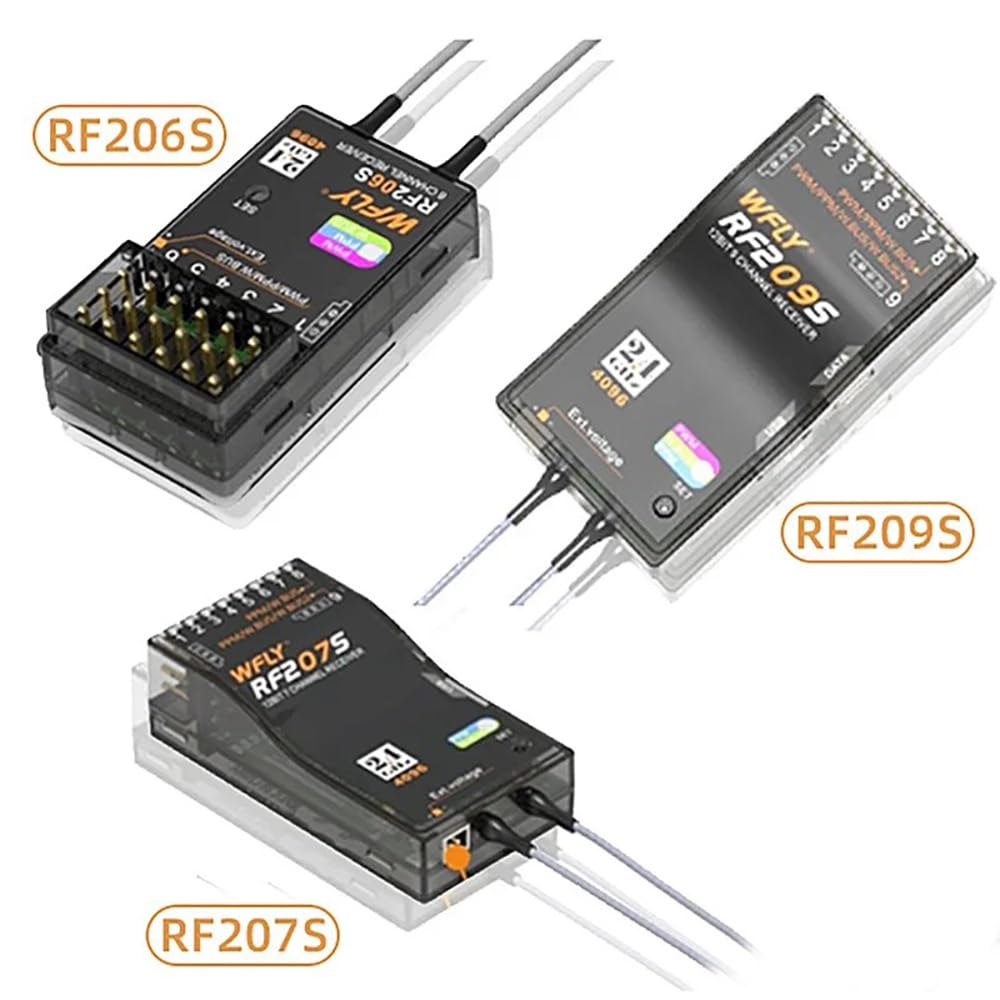 WFLY Series RF201S RF204W RF206S RF209S 2.4GHz Receptor de antena dual SBUS 4/6/9 canales PPM para control remoto de radio ET07 ET16 (RF209S)