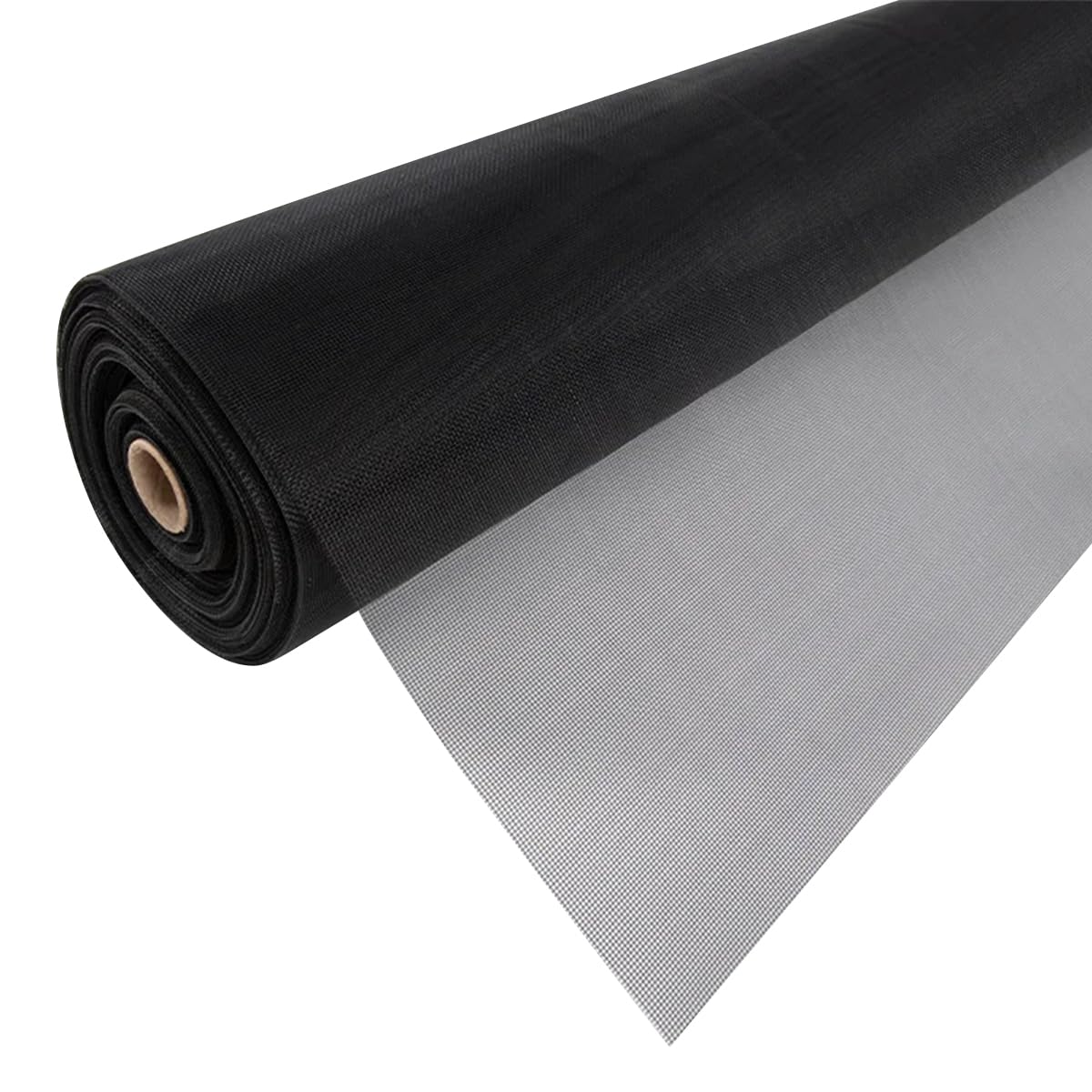 Rouleau de rideau en maille robuste nylon noir 200x200 cm pour fenêtre