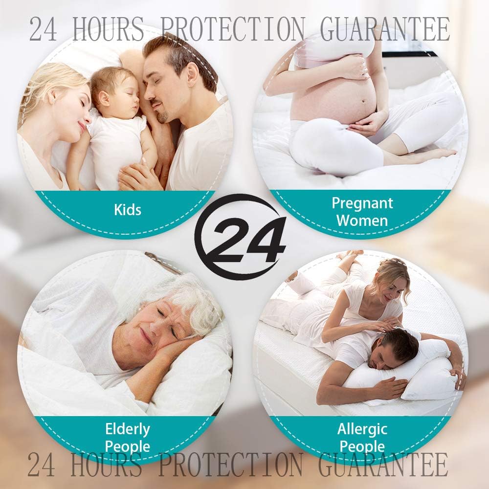 100％水と湿気を防ぐエクストラディープテリータオルマットレスプロテクタートッパーカバー抗アレルギーと通気性フルサイズ,G,120X