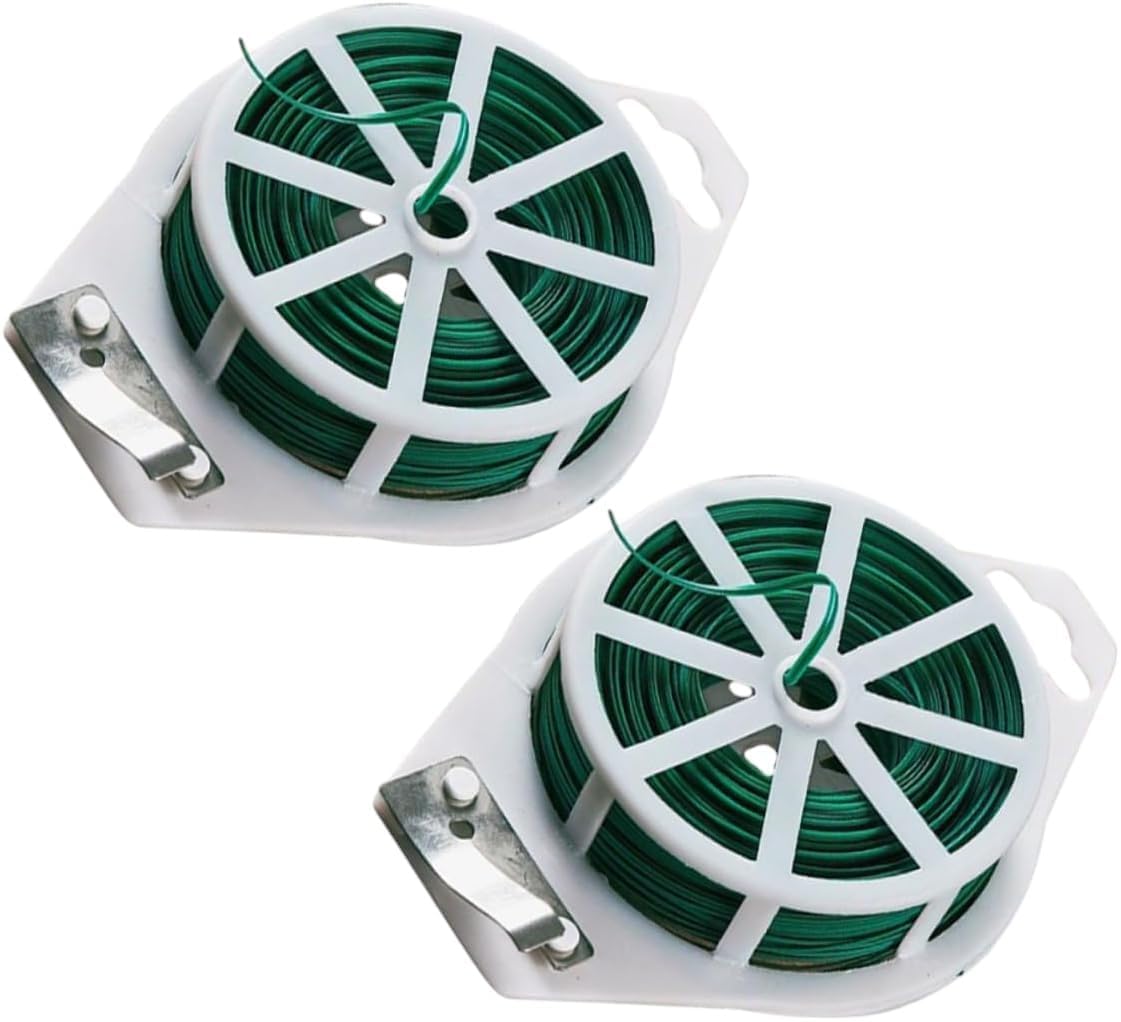 Filo per Legare Pomodori 2x50m, Spago per Orto in Plastica Verde, Corda per Legare Pomodori, Piante Varie in Giardinaggio, Resistente e Comoda da Usare, Formato Conveniente con 100m di Corda