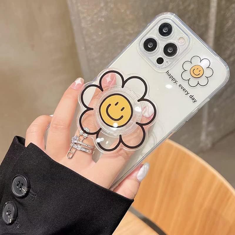 Iphone ケース おしゃれ 韓国 スマホケース スマイリー にこちゃん 花 スマホグリップ 12 Pro 透明 推奨 キャラクター 13 Iphone Max 11 クリア