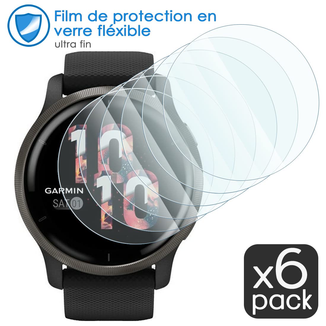 6x Films Protecteurs écran Pour Montre 45 Mm – Dipos, Antireflet, Finition Mate