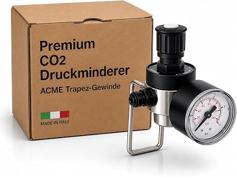 Neues Wasser Group CO2 Pressure Regulator for Use with Standard 425 g CO2 Cylinder Suitable for Quooker Cube System - Water Carbonator Bubble System Buffer Device Carbonator