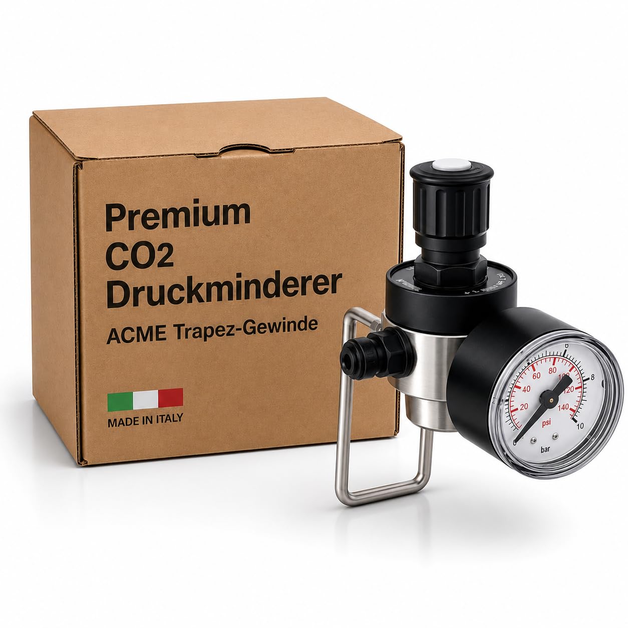 Reduktor ciśnienia CO2 do stosowania w handlu 425 g CO2 cylinder odpowiedni do systemu Quooker Cube – saturator do saturowania wody gazowanej