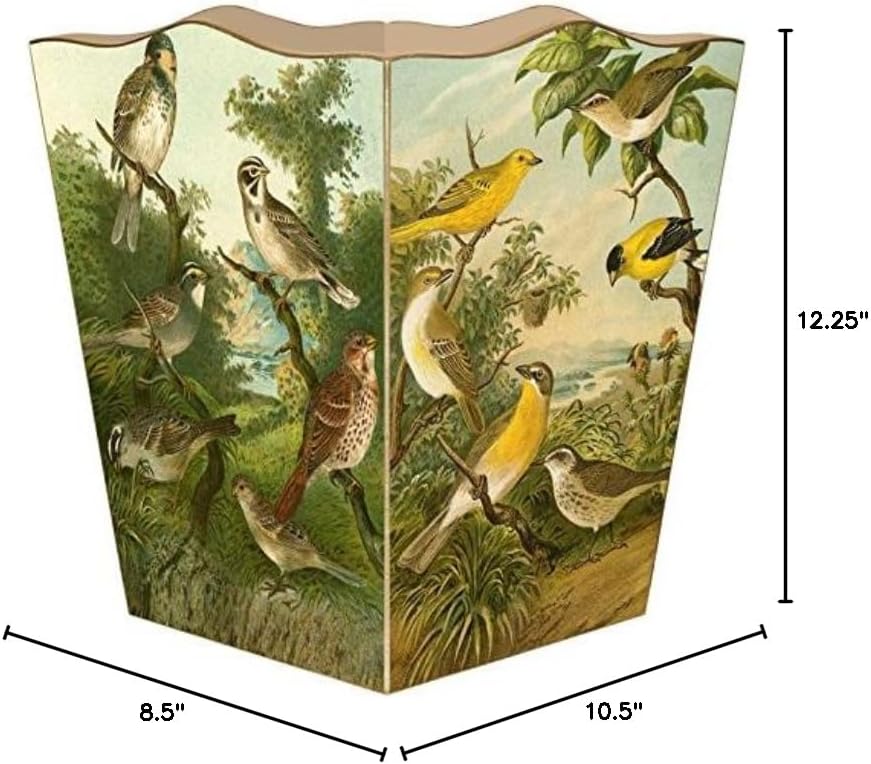 Marye-Kelley WB198 - Antique Bird Wastepaper Basket