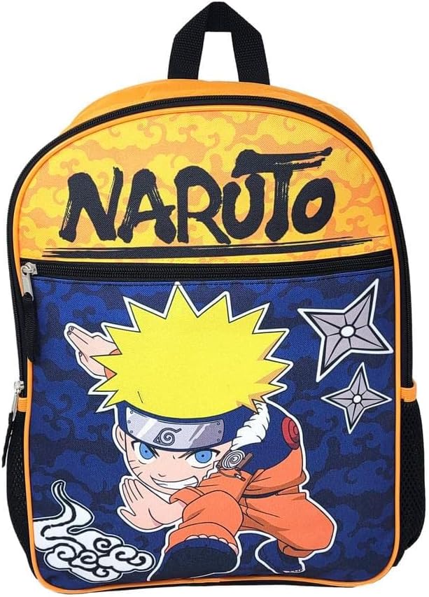 Bioworld Naruto 16" Backpack with 1 Front Pocket