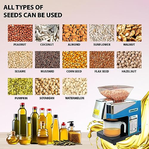 Image of HAKURA H2O-2B Comfort Oil Extractor Oil Maker Press Machine For Home 560 Watts (Blue)