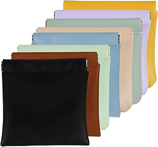 8 mini bolsas organizadoras de cuero con cier...