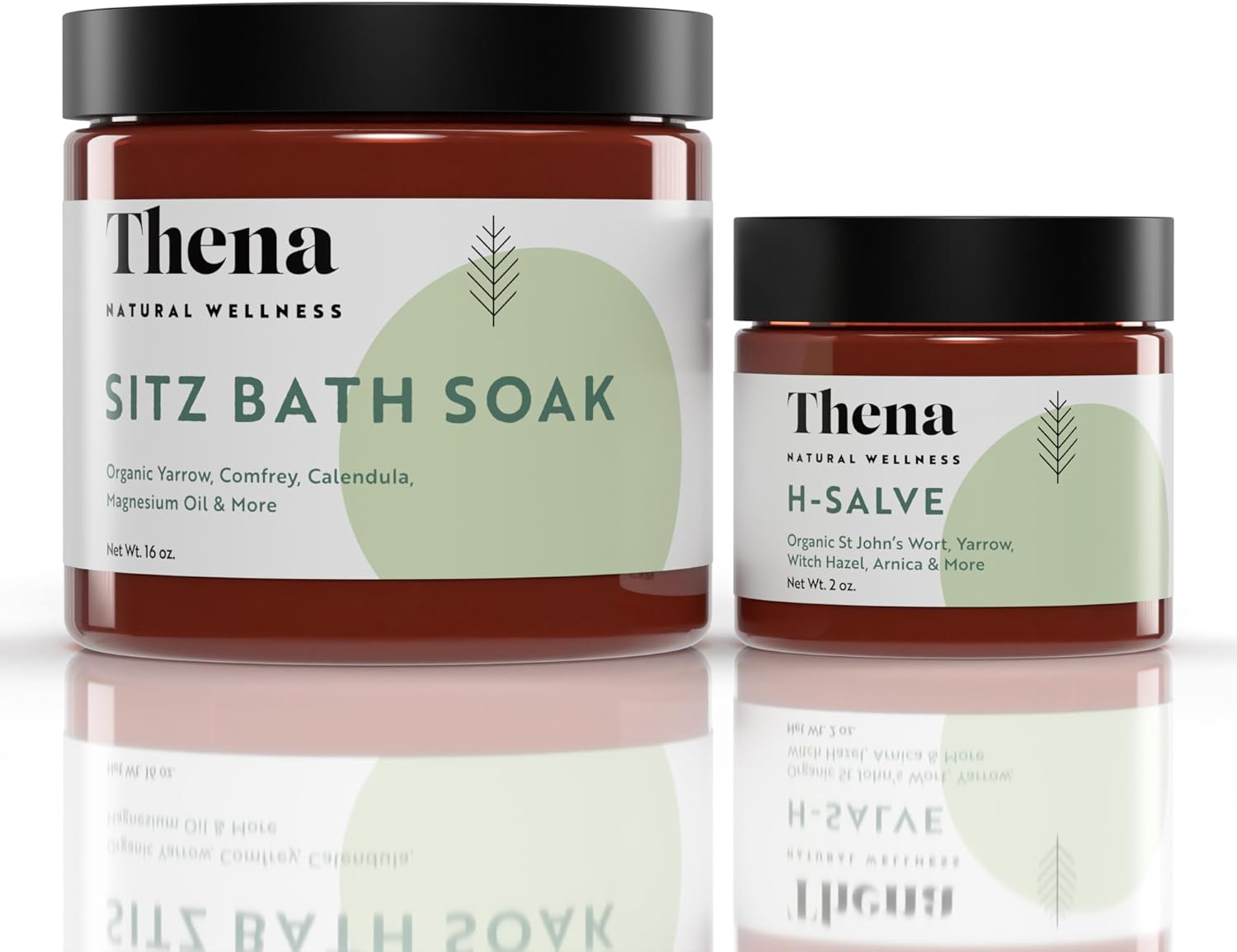 Organic Sitz Bath Soak & Hemorrhoid Salve Cream Kit for Toilet Sitz Bath - Postpartum Care Recovery Essentials, Natural Soothing Relief for Hemorrhoids, Women & Men