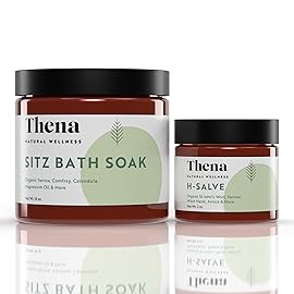 Organic Hemorrhoid Salve & Sitz Bath Soak Bundle - Comprehensive Relief for Hemorrhoids & Postpartum Recovery - Natural Healing & Soothing Comfort