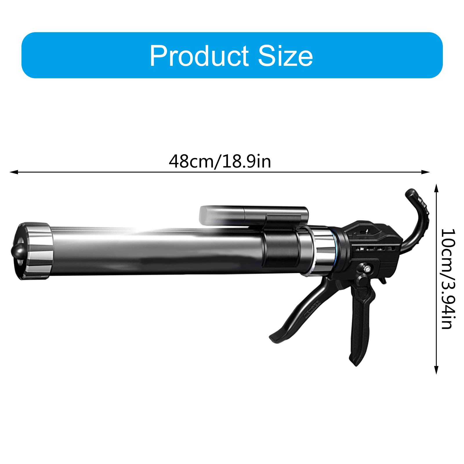 Pistolas de silicona resistentes de 600 ml, pistolas de calafateo de aluminio para cartuchos y paquetes de salchichas para uso profesional