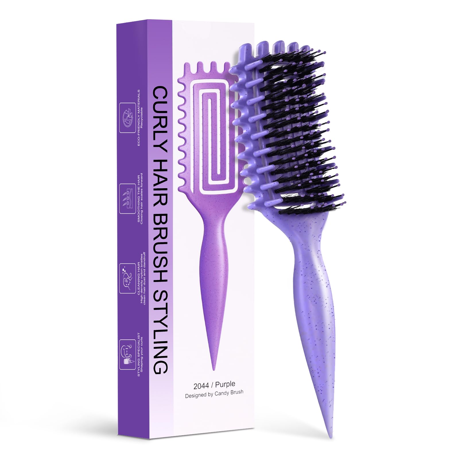 Curly Hair Brush Curl Defining Brush For Effortlessly Defined