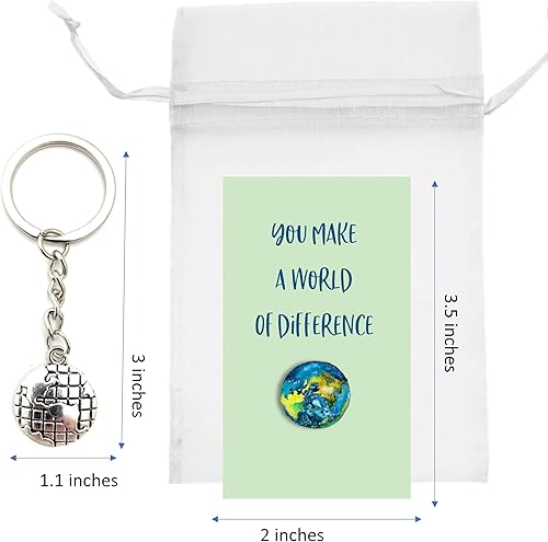 Miniatura 3 de Smiling Wisdom - 20 regalos a granel - Marcas un mundo de diferencia - Tarjetas de agradecimiento a los empleados del personal de 3.5 x 2 pulgadas y