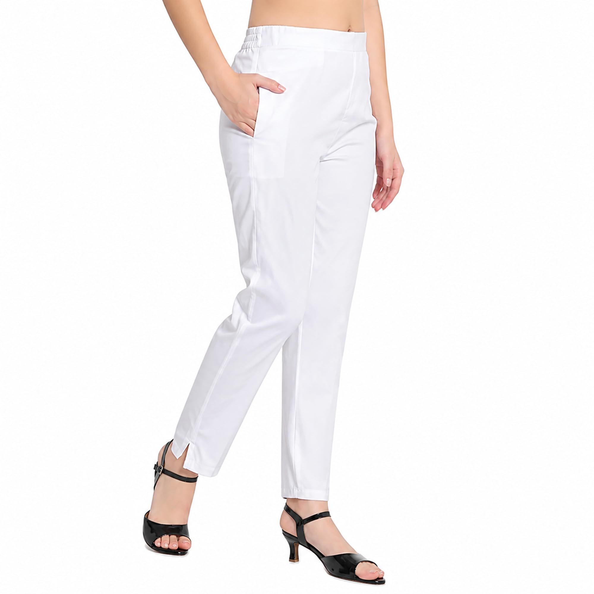 (Combo Ravishing Glamarours Cotton Stretchable Casual Cigarette Lycra Pants for Girls/Ladies/Women-image-49