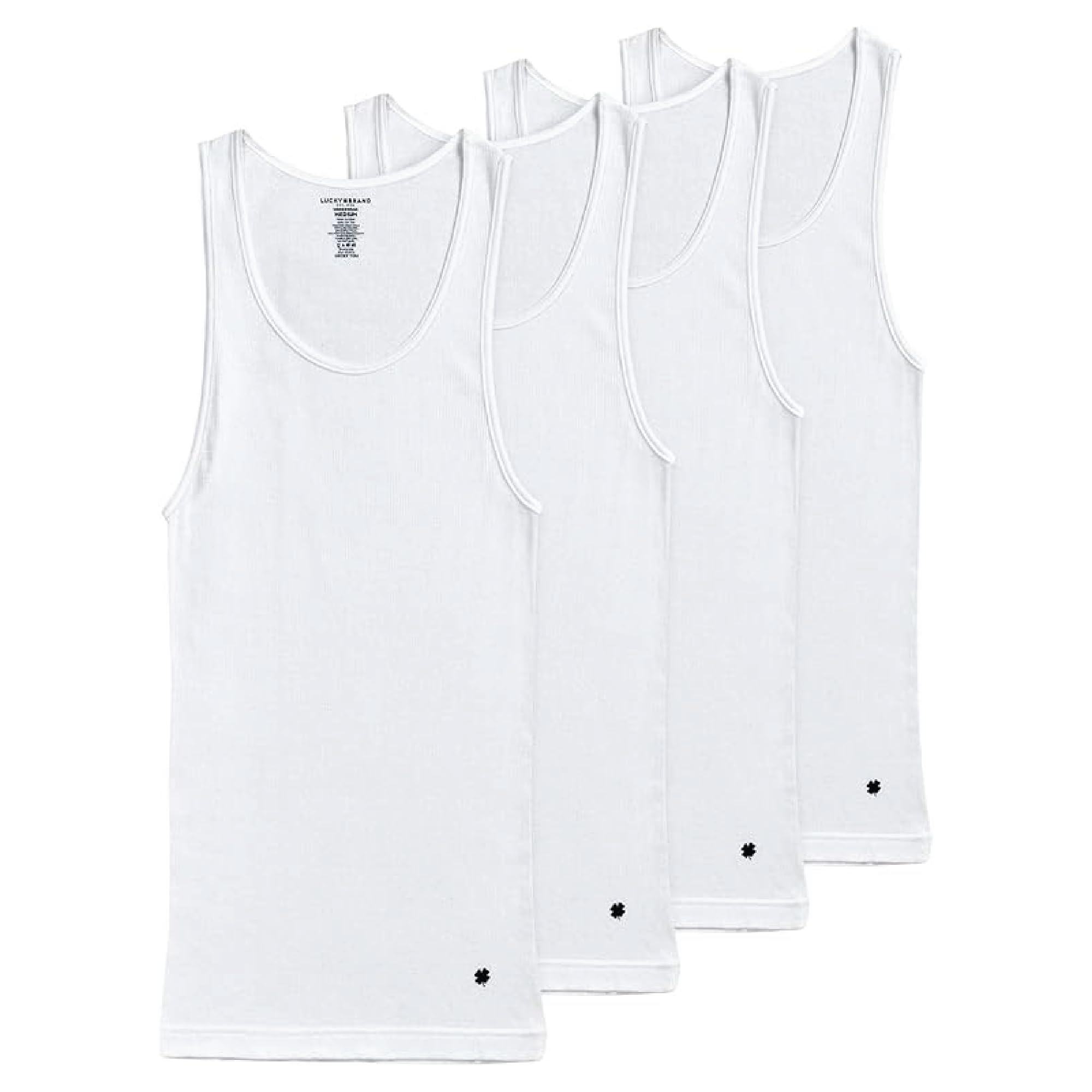 Men's Cotton Ribbed Tank Top 4 Pack
