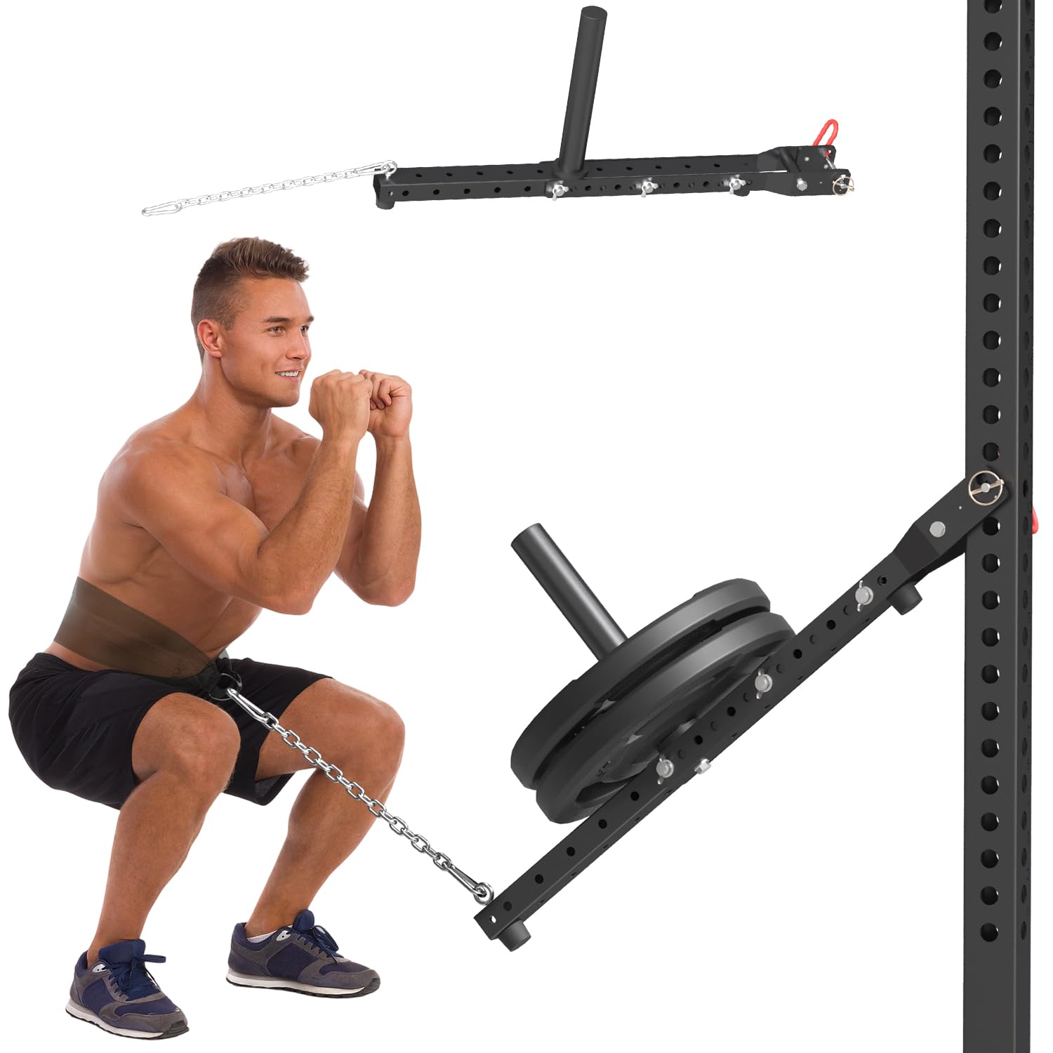FAGUS H Adjustable Length Belt Squat Attachment