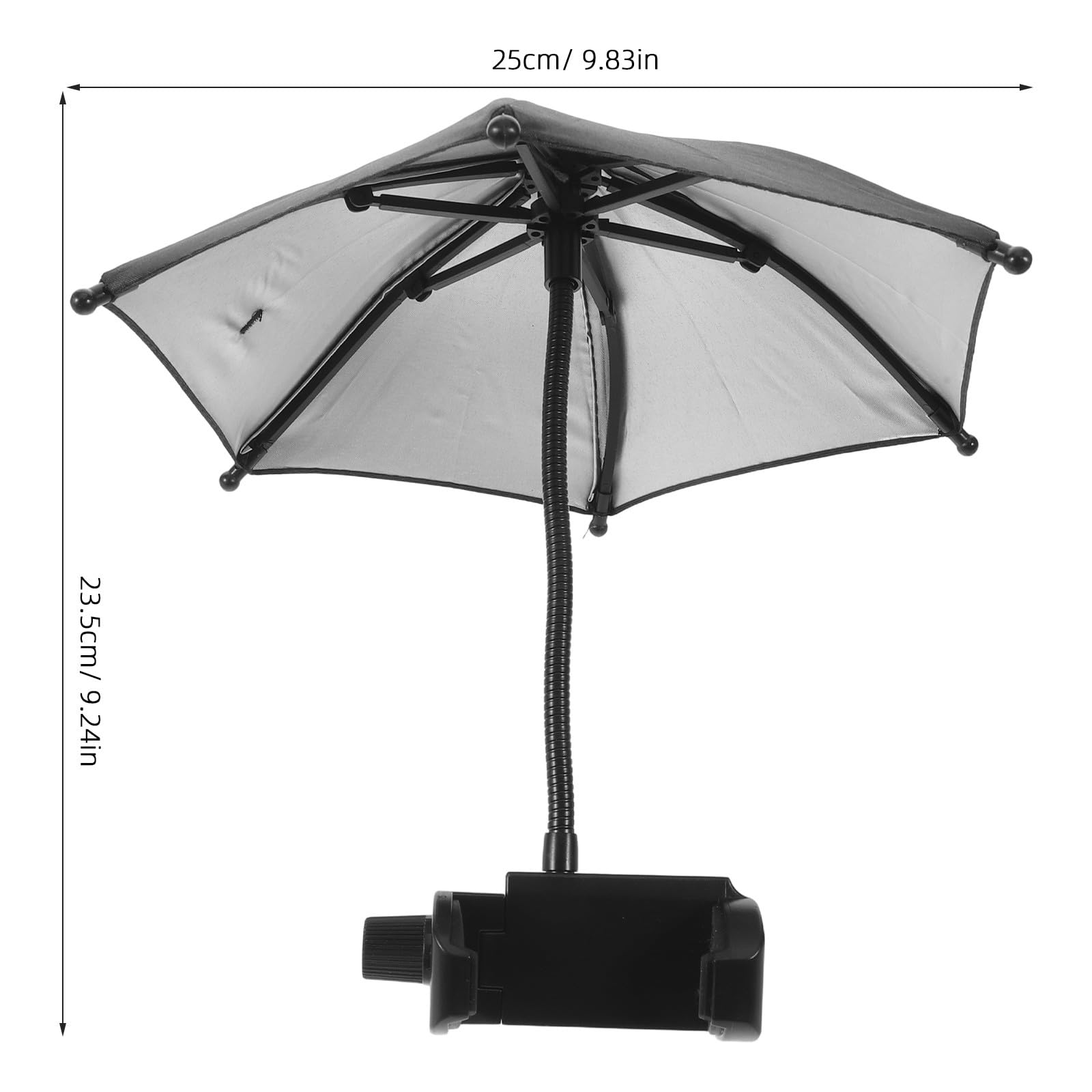 Healeved Blendschutz-Handyschirm – Sonnenschutz für Mobiltelefone im Freien mit flexibler Stange – Sonnenblende für Strand und Pool, unverzichtbares Reise- und Urlaubsaccessoire