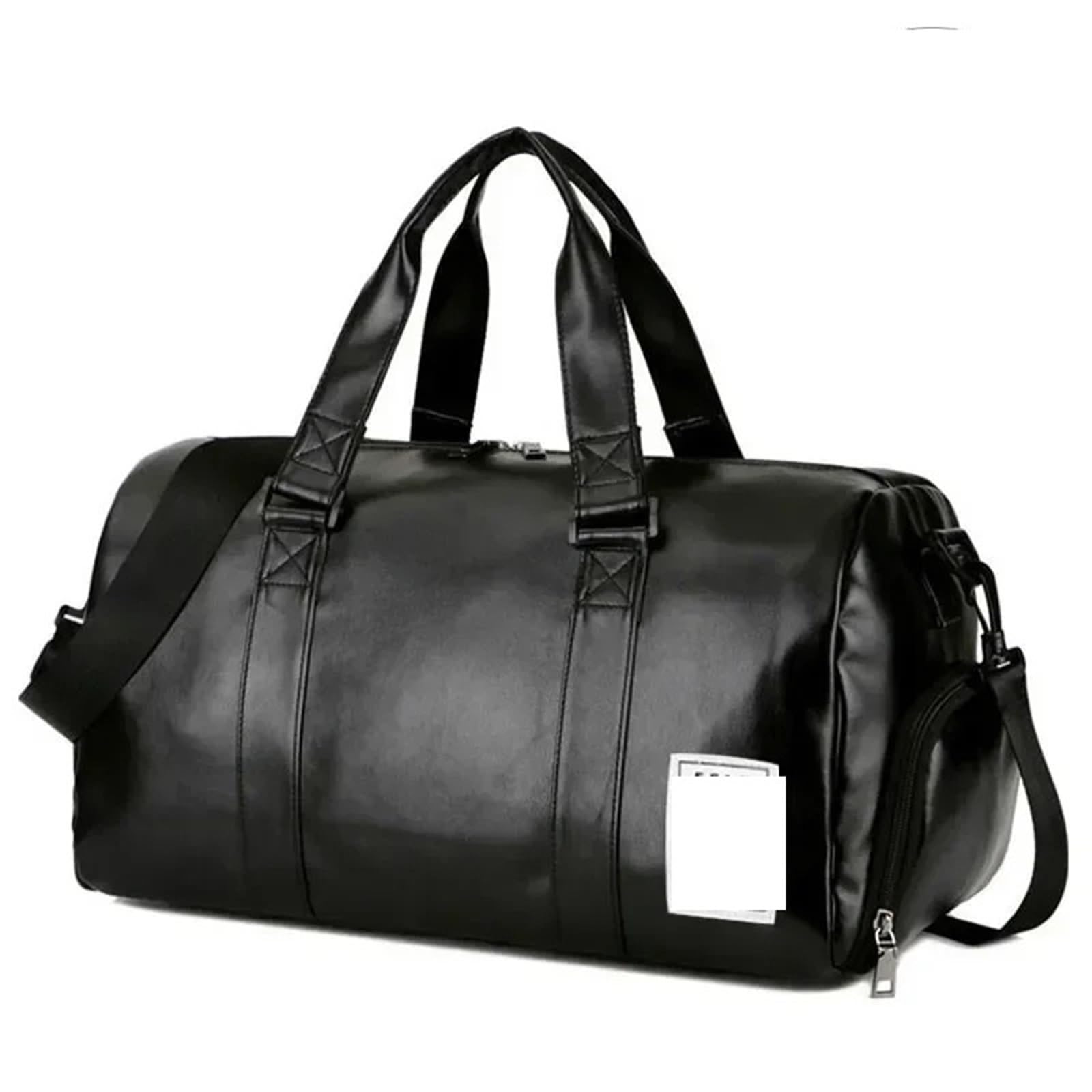 Große Leder-Sporttasche Sporttasche aus Leder, Sporttaschen, Trocken- und Nasstaschen for Herren und Damen, Training for Schuhe, Fitness, Yoga, Reisegepäck, Schultertasche für Männer Trainingsbag