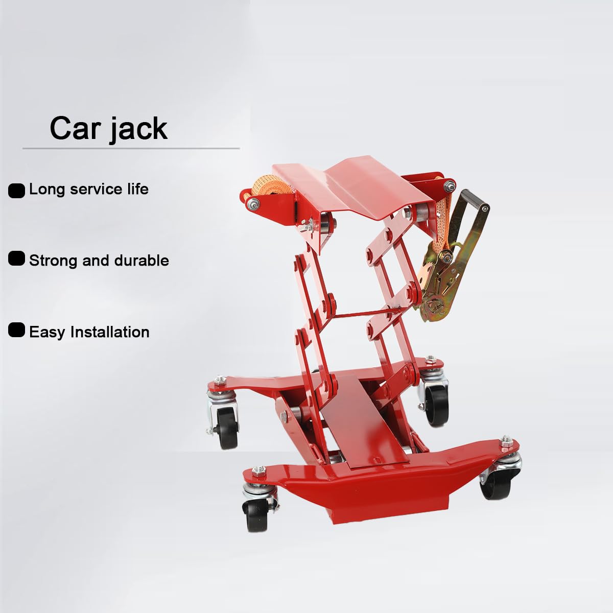 Elevador de Engranajes de Suelo de 200 kg, Gato de Tijera para Caja de Cambios y transmisión, transmisión de Suelo para Coche Jack for Lifting lowering gearboxes, Altura 185 – 590 mm
