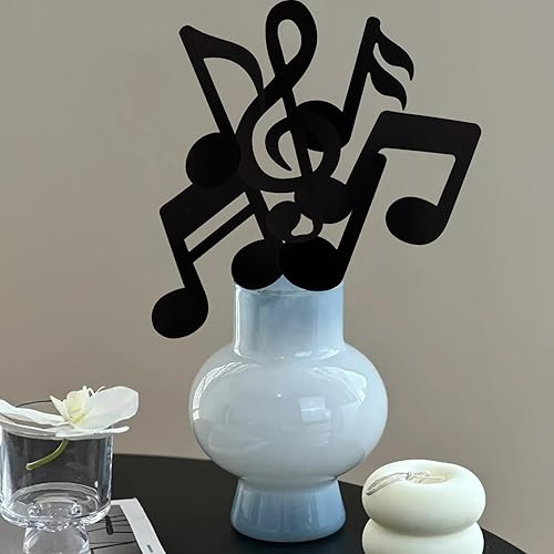 Miniatura 6 de Vuzvuv 60 piezas de recortes de notas musicales para decoración de pared de fiesta, notas musicales de doble cara, recortes de papel para decoración