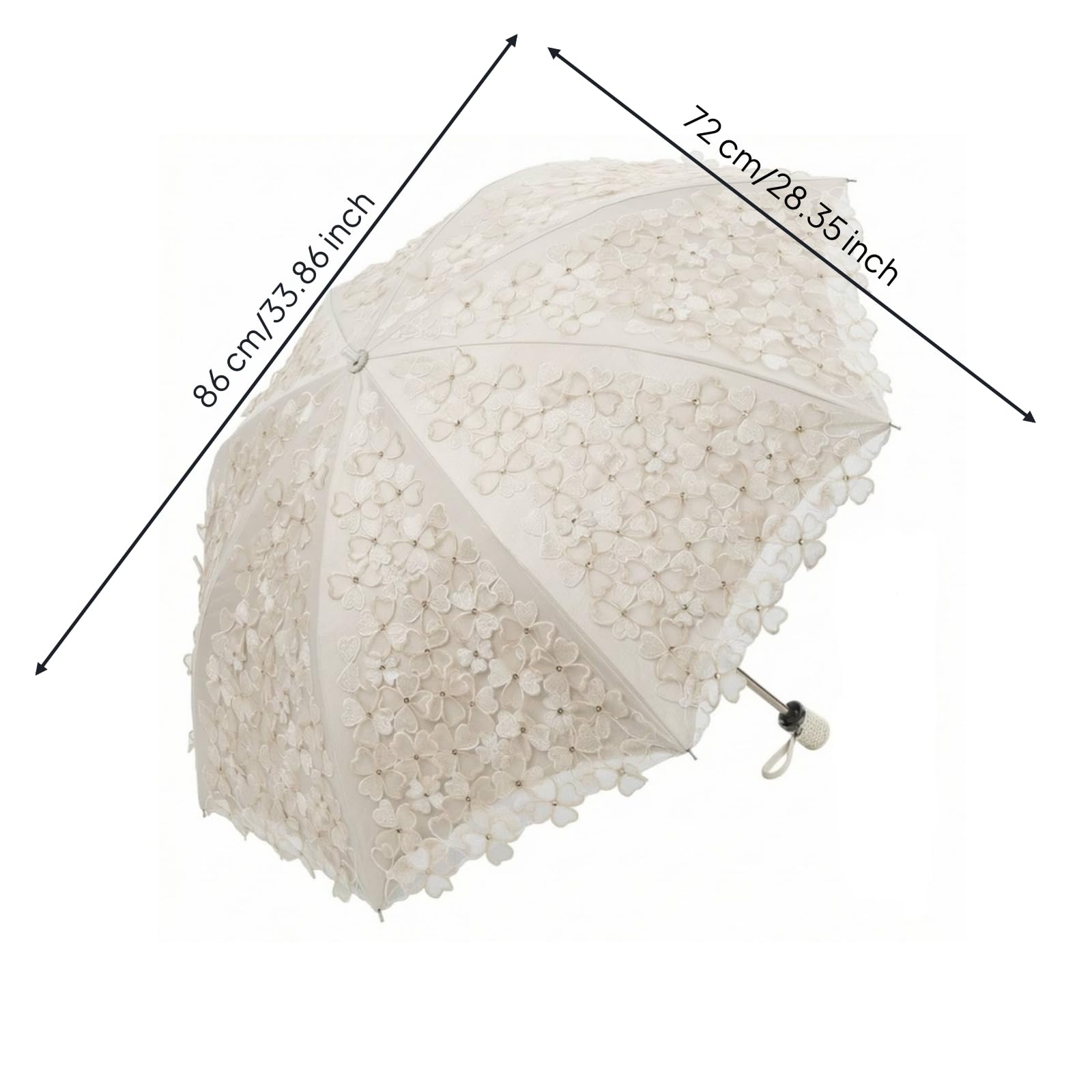 Ombrello in Pizzo Decorativo Ombrello con Pizzo Delicato Parasole da Sposa per Rievocazione Storica