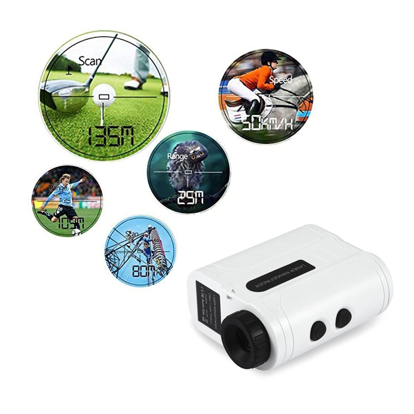 600M telémetro de Golf telémetro de Velocidad telémetro monocular Digital m/Yarda, Utilizado para la medición de ingeniería
