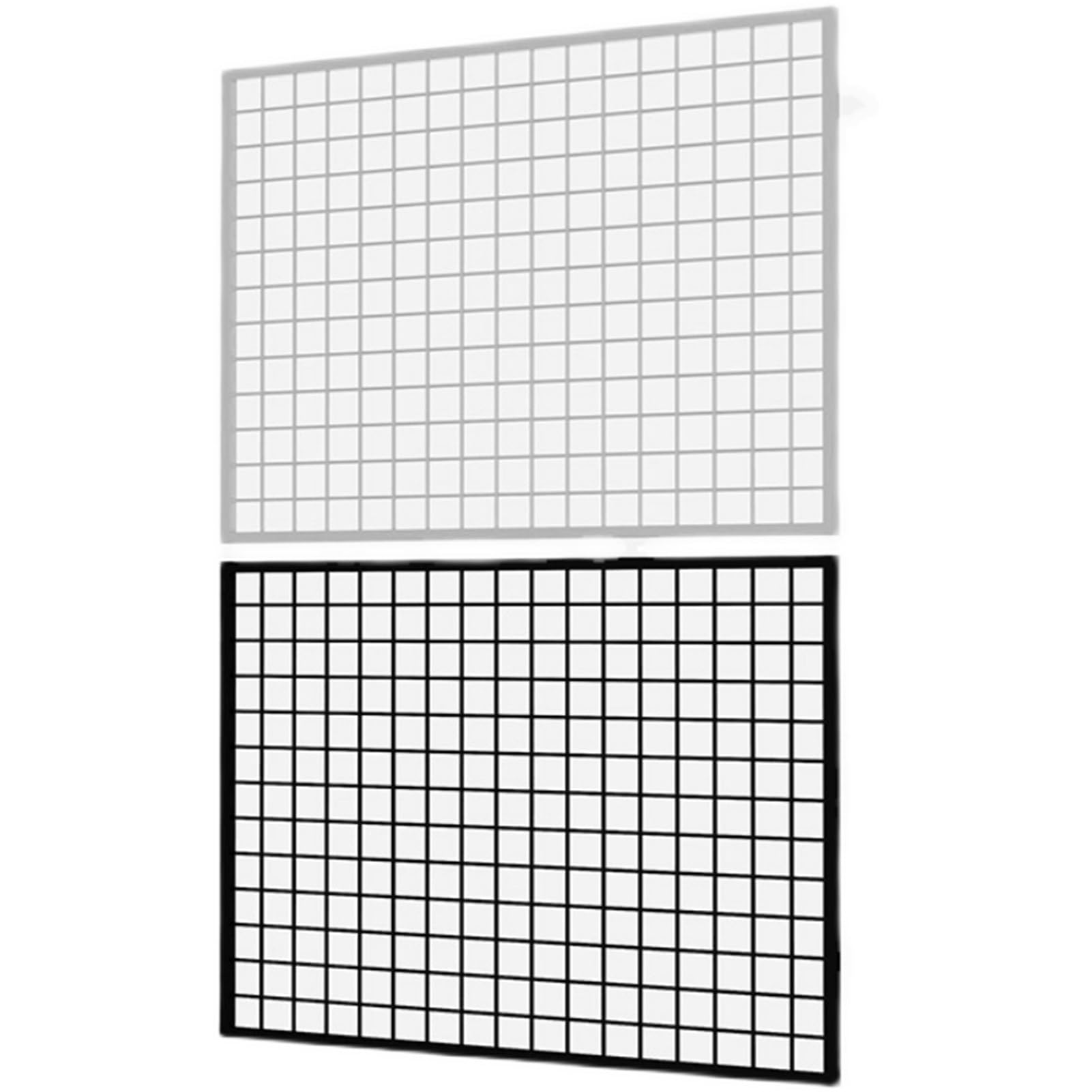 Gridwall-Panels Und -Einheiten, Handelsklasse Einzelhandel Präsentationsständer, Fotogitter-Wandregal, Ladenbau-dekoratives Fach-Fach, Home-Office-Raster Lagerung Regale (Color : Black, Siz