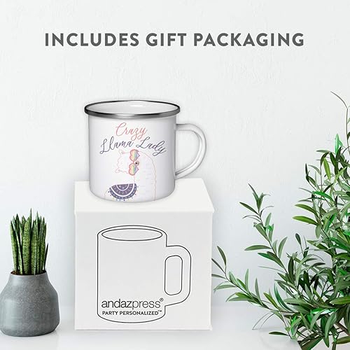 Vista 70 de Andaz Press Taza de café de acero inoxidable con temática de alpaca de llama de 11 onzas, regalo de broma, colorido bohemio con gráficos de llama