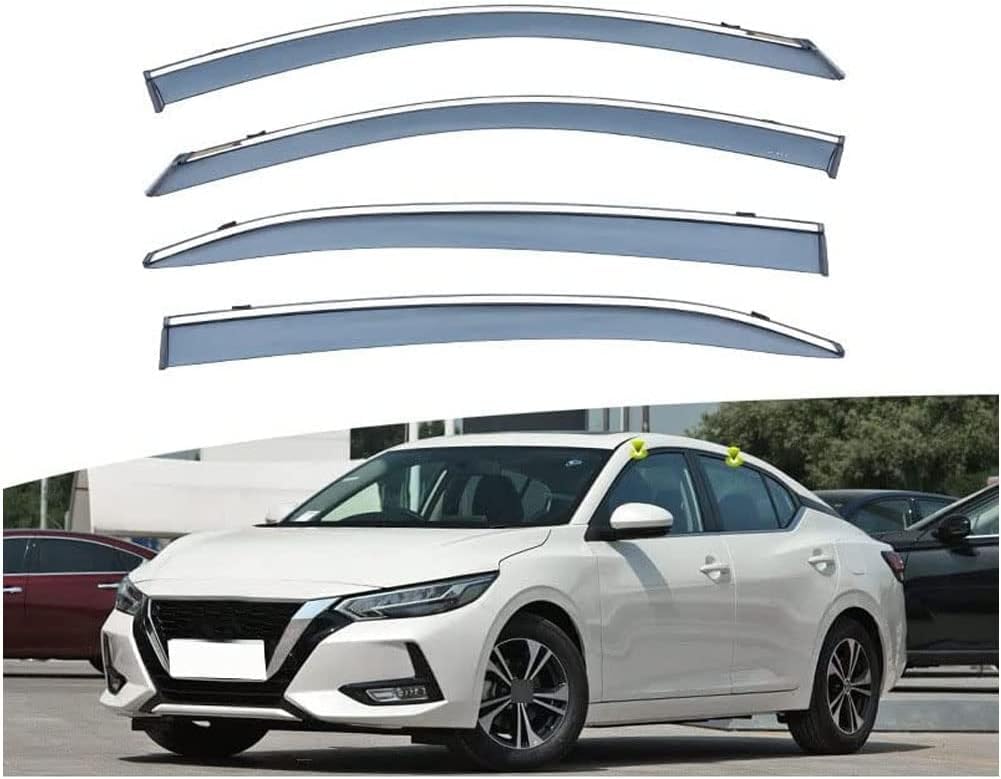 FengXH 4Pcs Smoke Tint Car Window Deflectors for Nissan Sylphy 2020