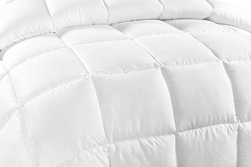 Miniatura 4 de Chezmoi Collection Edredón alternativo de plumón blanco ultra cálido, pestañas en las esquinas, tamaño matrimonialqueen