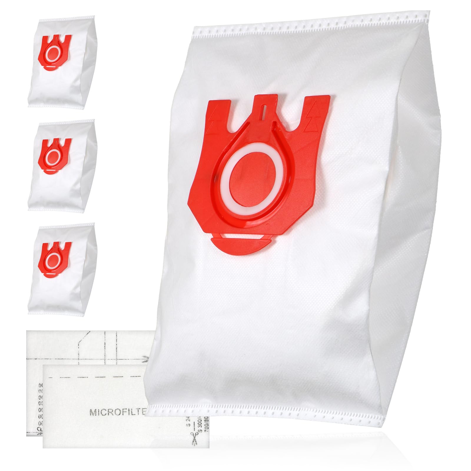 SPARES2GO 4 Bags for Miele FJM 3D Microfibre Bag and Air Filters S510 S511 S512 S571 S5211 S500 - S578 series