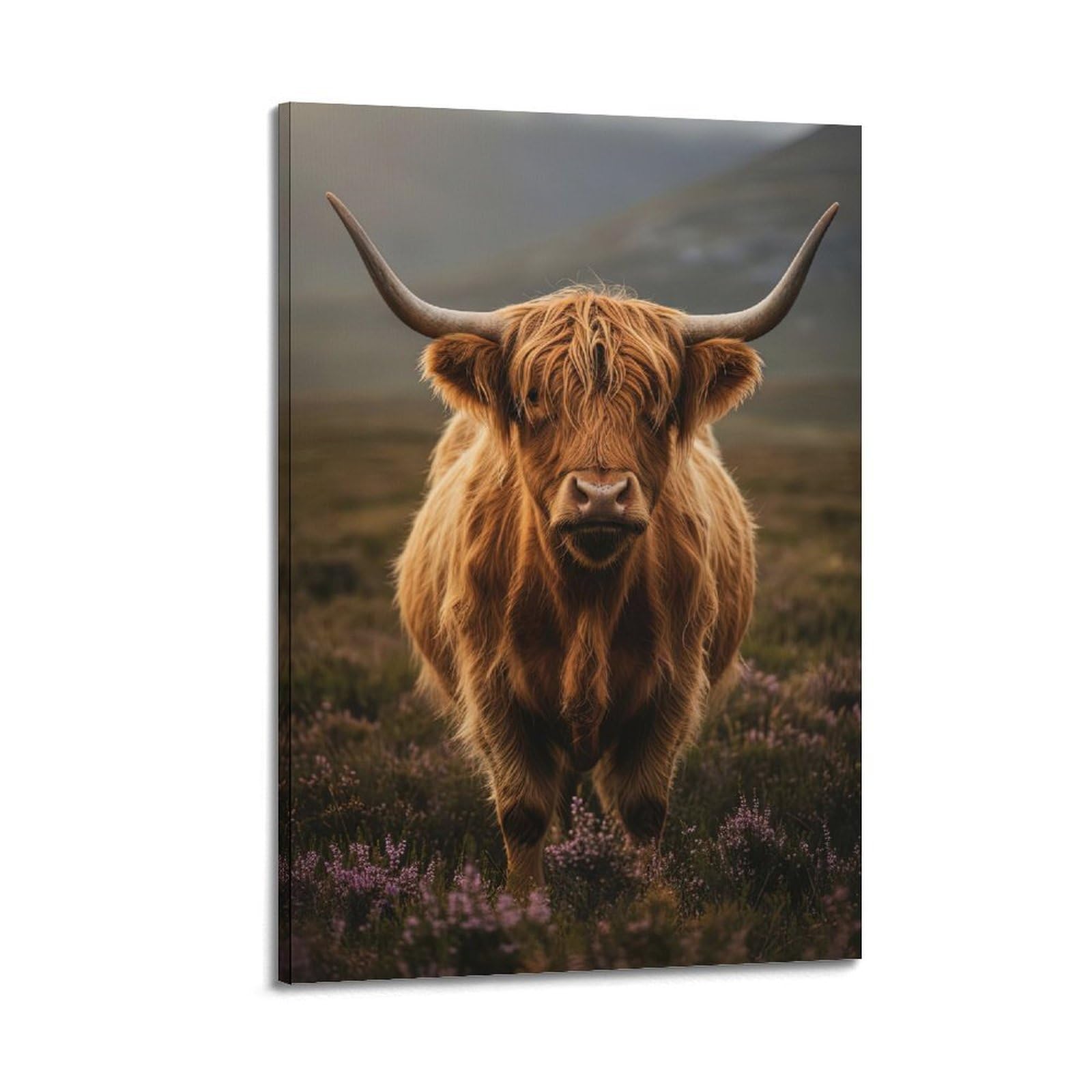 ESTE Highland Cow Poster Decorative Painting Canvas Modern Art Picture 20x30inch(50x75cm)