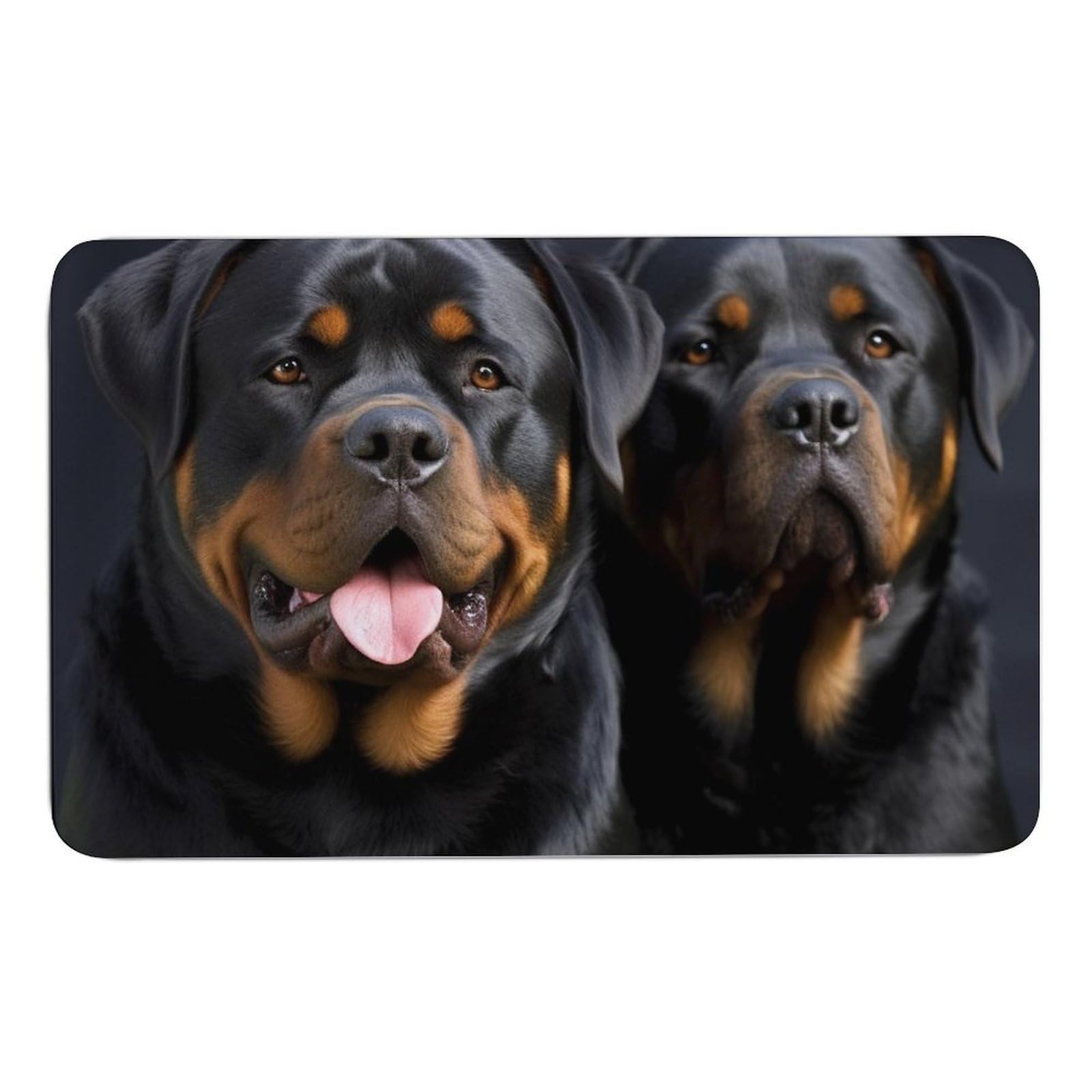 NTVOWPZO Rottweiler Wallpaper Stone Bath Mats Rottweiler Wallpaper Diatomaceous Earth Bath Mat Super Absorbent Bathroom Floor Mat Quick Drying Shower Mat for Shower Bathtub Bathroom Accessory