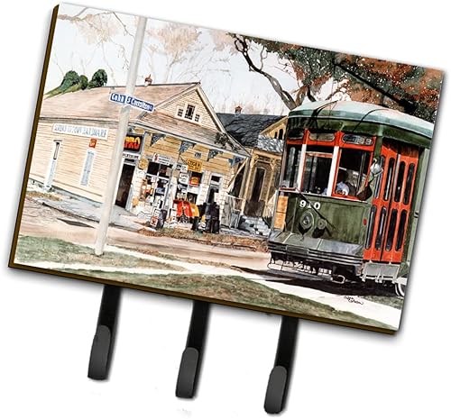 Caroline's Treasures 8108TH68 New Orleans Street - Correa de coche o llavero, ganchos de pared, ganchos para llaves, soporte para colgar llaves,
